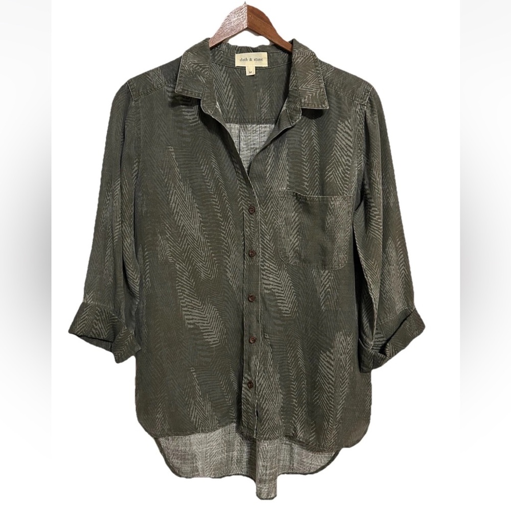 Anthropologie Cloth & Stone Tencel Button Down Shirt